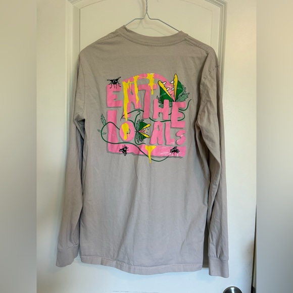 Gray Long Sleeve Shirt with Colorful “eat the locals” local brewery shirt - Picture 1 of 4